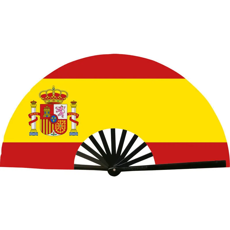 13.77in South America Country FlagFolding Fan, Argentina Portugal Brazil ChilePeru Uruguay National Flag Hand Fan for WorldCup