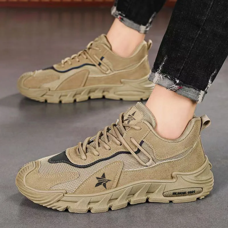 

2026 new outdoor men's work safety shoes anti slip and wear-resistant men's single shoes