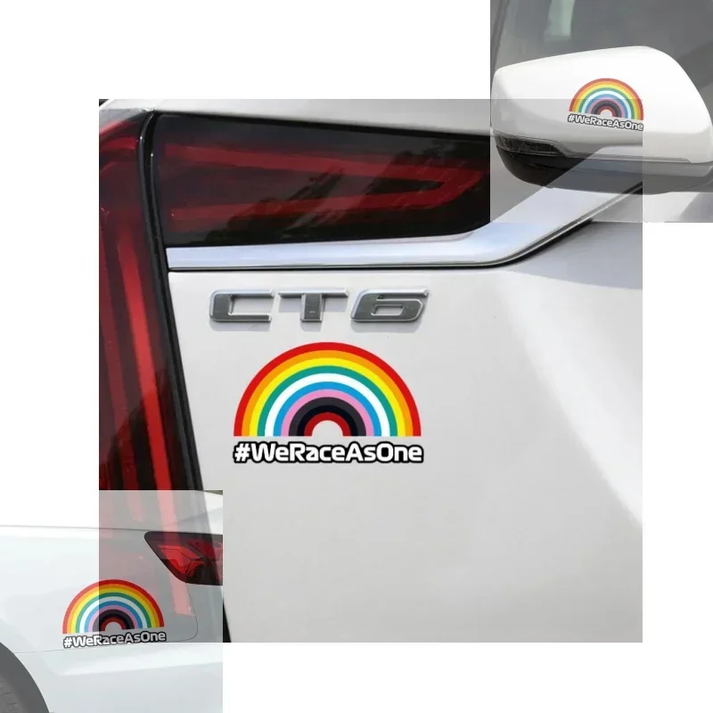 Car Sticker Racing F1 Rainbow Internet Celebrity Body Personalized Car Window Decorative electronic and Auto Accessories sticker