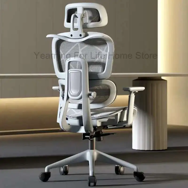 Armchair Chair Computer Office Chair Ergonomic 3D Headrest Advanced Leg Rest Anime Gamer Bedroom Adjustable Armrests