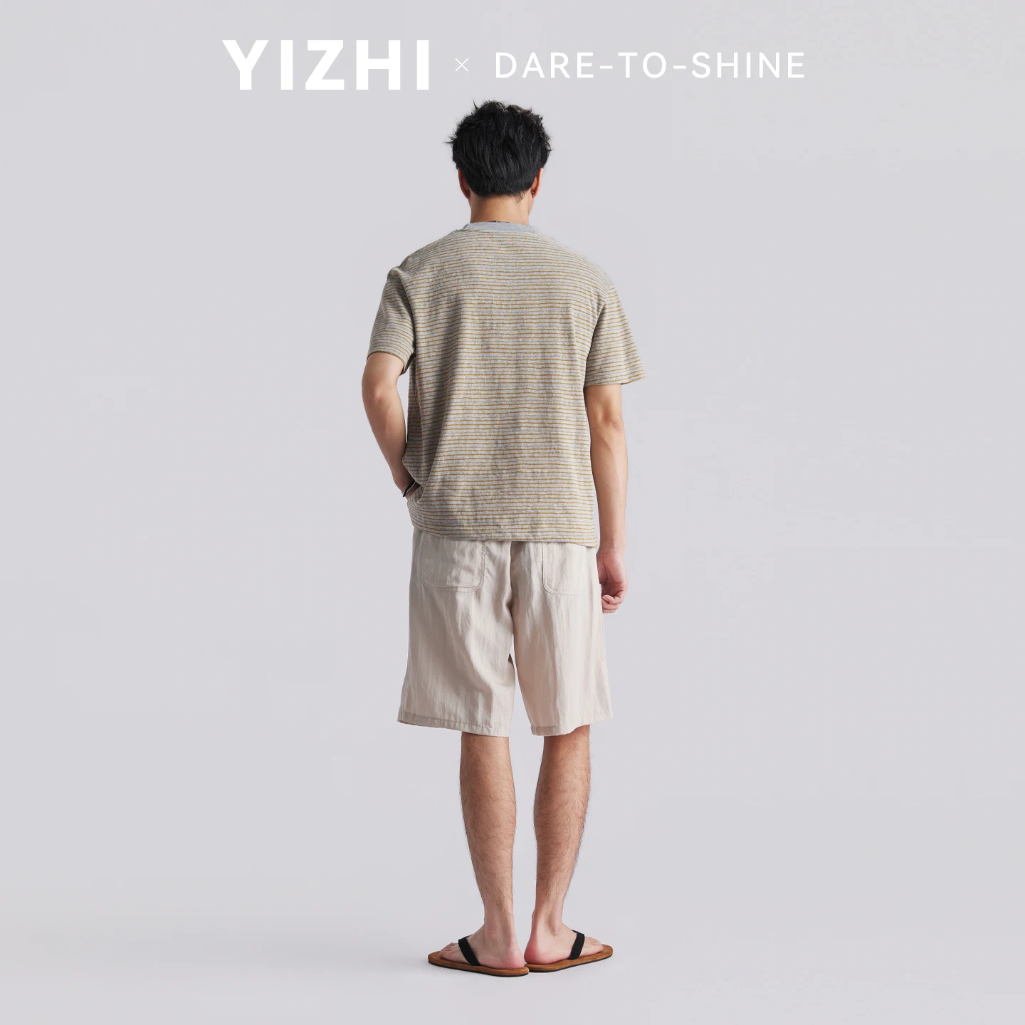 Men Vintage Contrast Thin Striped Short Sleeve T-Shirt Summer Crew Neck Loose Drop Shoulder Light Luxury Casual Commuter Top