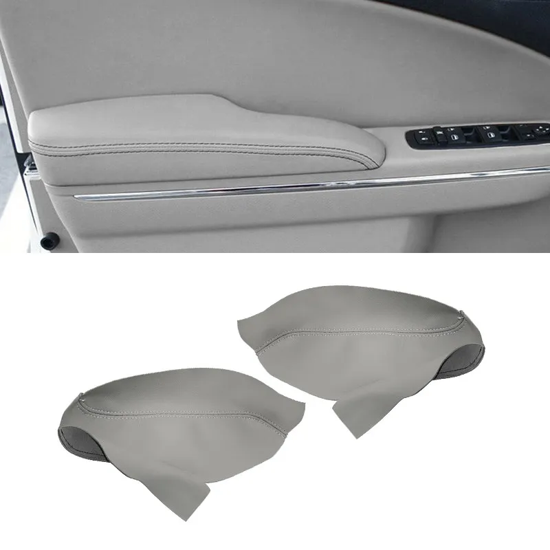 

For Dodge Charger 2011 2012 2013 2014 2015 2016 2017 2018 2019 Microfiber Leather Front 2 Doors Armrest Panel Cover Trim Gray