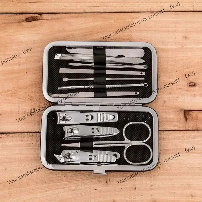 Nail clippers 10pcs household portable, multi-functional nail clippers to remove dead skin nail art tool set