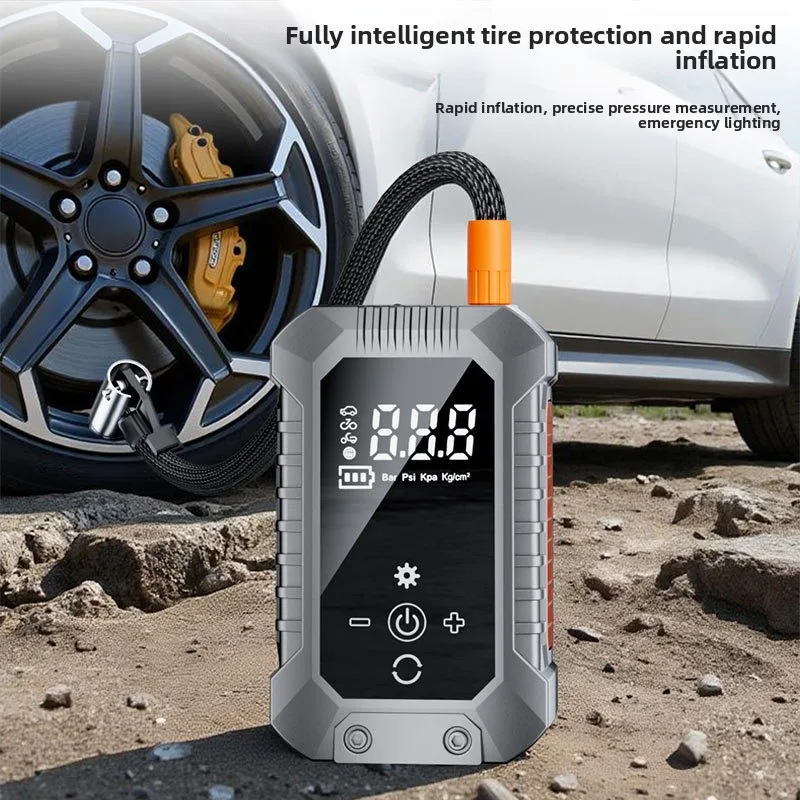 

Car Air Pump, 7.4V Portable Wireless Tire Inflator, Digital Auto-Stop Electric Pump for Auto SUV Motorcycle Bike Bicycle
