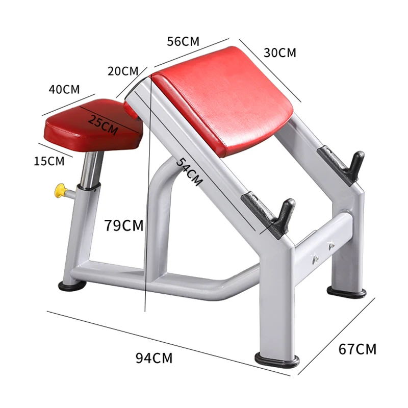 Gym Commercial Fitness Chair Priest Stool Commercial Strength Fitness Weightlifting Bed Biceps Training Stool