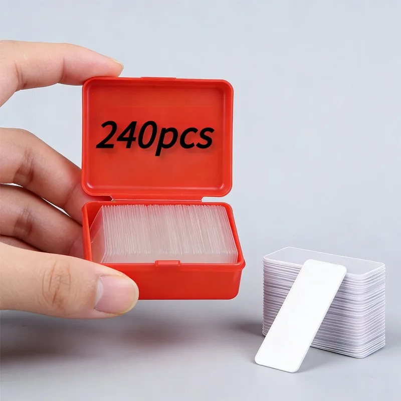 240Pcs 4Box Reusable Nano Tape, Strong Adhesive No Trace Clear Sticker with Storage Box, Halloween Christmas Home Decor Gifts