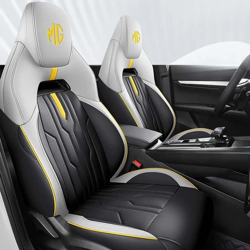 Motoptes Car Seat Covers Leather Specific Customize for MG 5 Full Covered with Front and Rear Full Complete Set