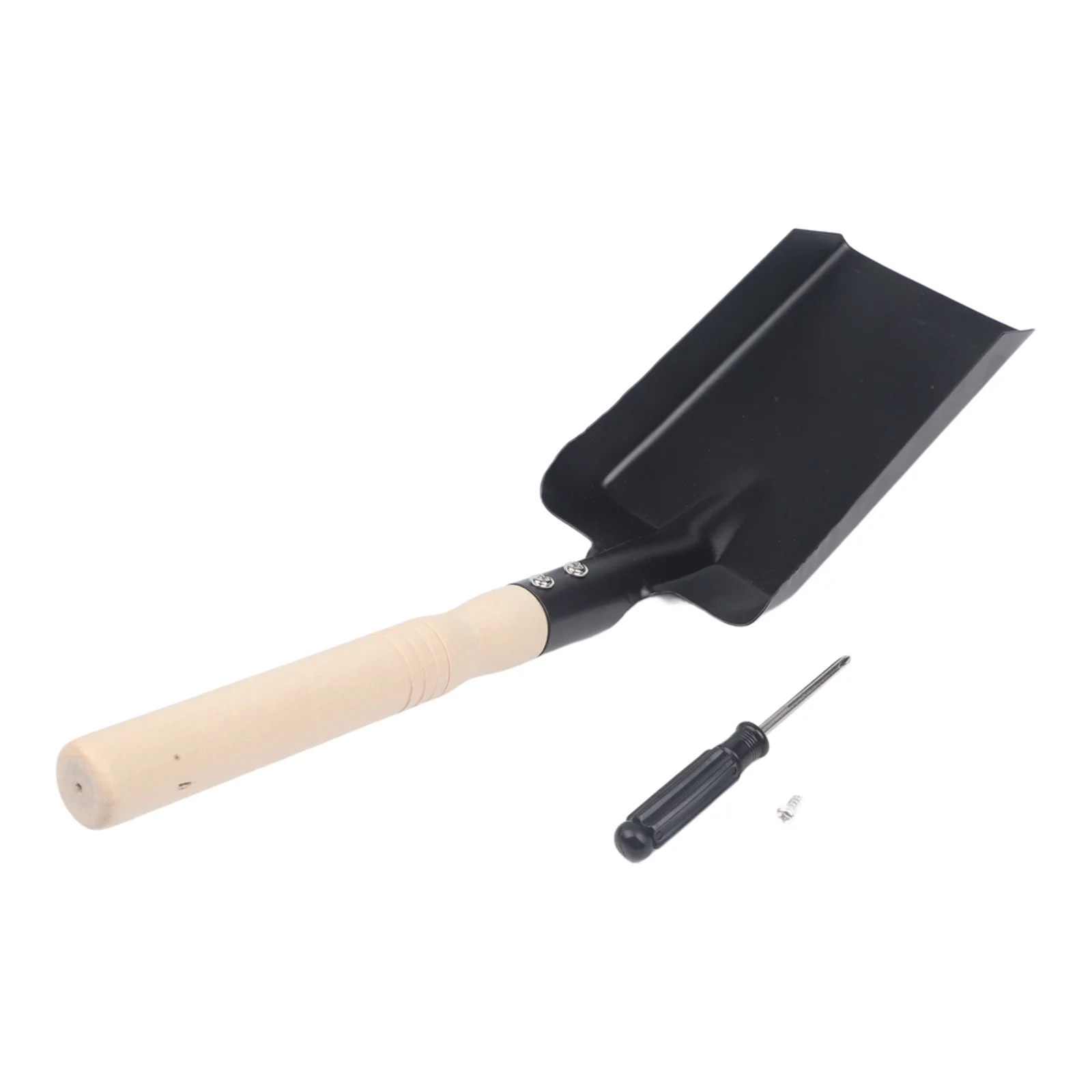 Fireplace Ash Container Galvanized Iron Construction Handles For Easy Carrying Ash Bucket With Shovel Included