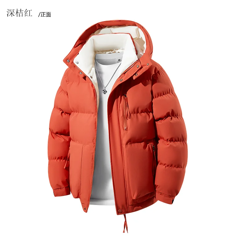 Men Autumn Winter Plus Size Hooded Cotton Coat Men Casual Detachable Hood Parkas Thick Warm Versatile Puffer Jacket Clothing