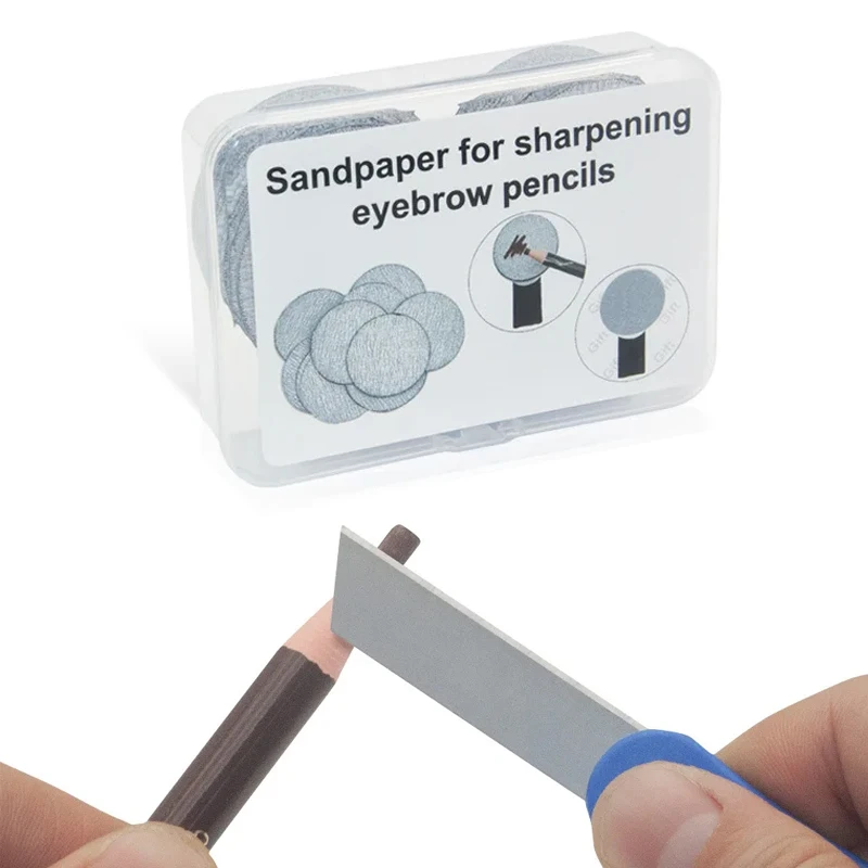 1 Set Eyebrows Makeup Eyebrow Pencil Sharpener Sandpaper Polish Products Microblading Tattoo Sharpening Tip Thin Tools