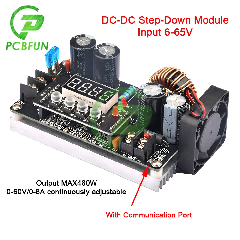 DKP6008 CNC Adjustable DC Step-Down Regulated Power Supply Module Constant Voltage and Constant Current Voltmeter