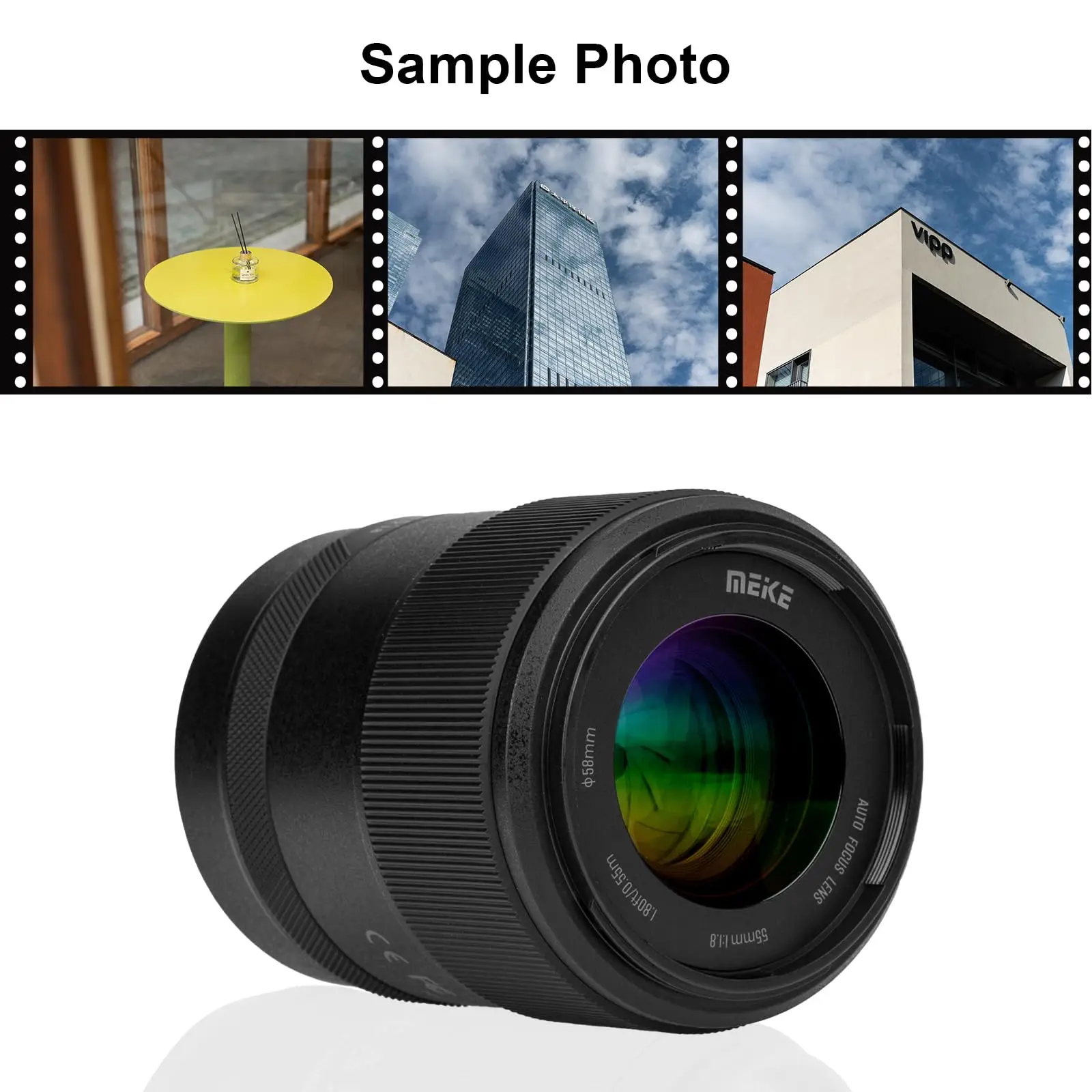 MEKE Meike Pro Series Full Frame ความละเอียดสูง 8K AF 55 มม.f1.8 Pro Portrait เลนส์สําหรับ Sony E Nikon Z Lumix L Mount กล้อง