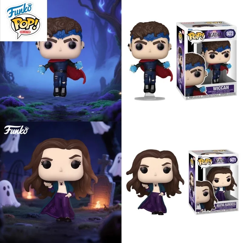 

In Stock FUNKO POP Original Co-branded Marvel Witch Agatha Scarlet Witch Billy Can Play Figure Model Collection Holiday Gifts