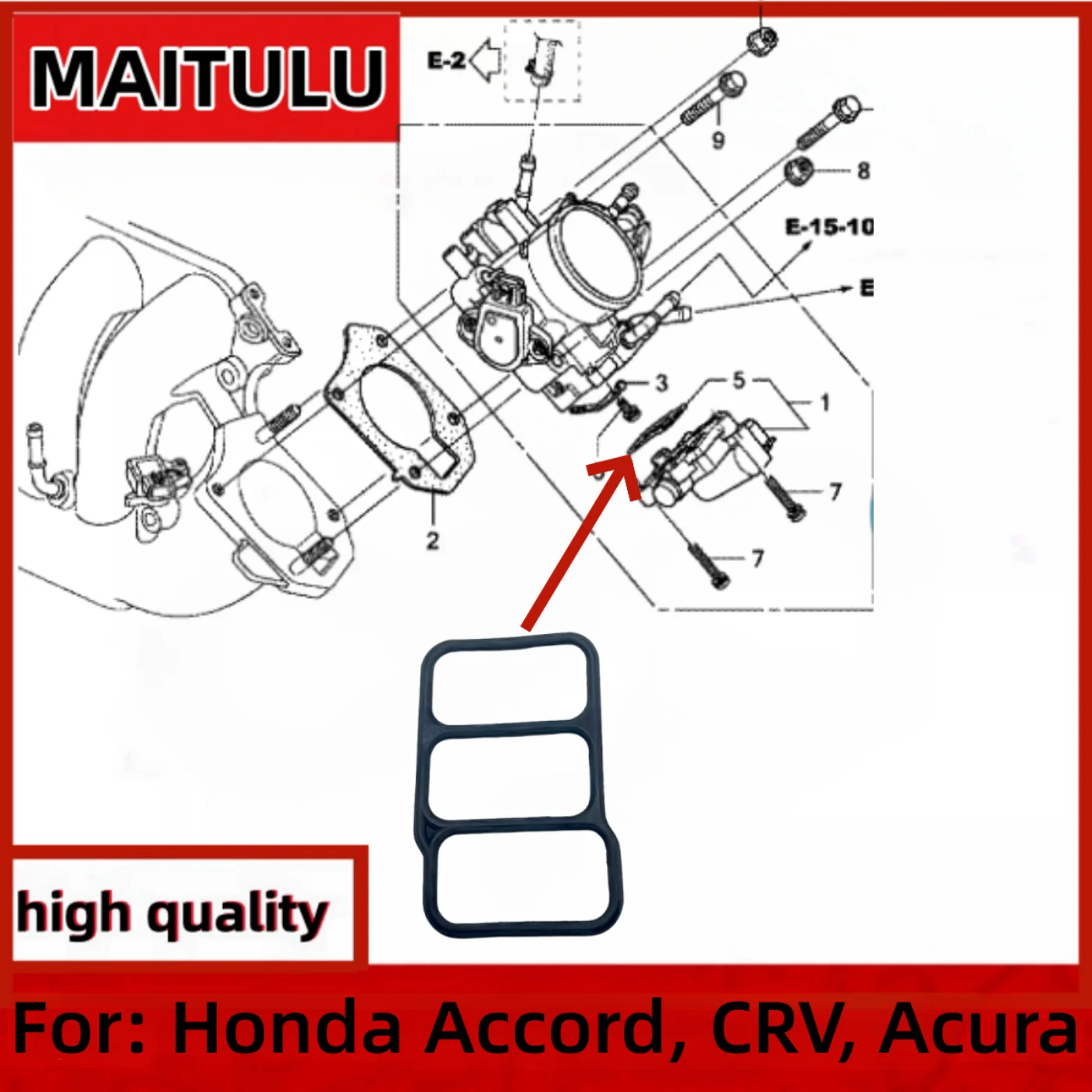 Uszczelka zaworu regulacji powietrza biegu jałowego wtrysku paliwa 16456-P8A-A01 do Honda Accord 2003-2007, CRV, Acura, części samochodowe, elektromagnetyczny