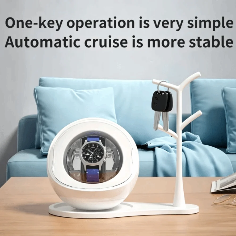 Dual-use for Charging and Plugging Watch Winder 5 Color Changing Ambient Lights Silent Motor Automatic Watch Winder Ultra Quiet