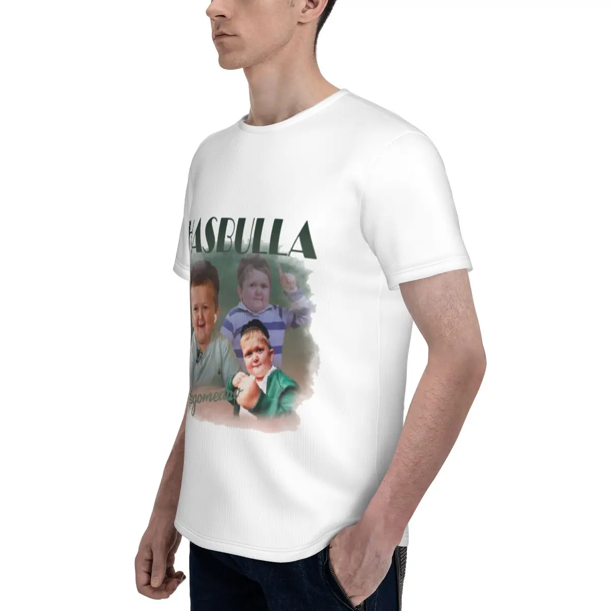 T-shirt de manga curta masculina, 3D Print, Urban Tees, HCombo Engraçado, Vestuário Presente