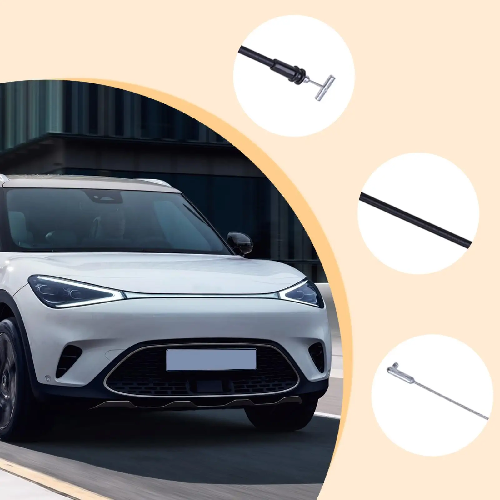 كابل مقبض الباب، سهل التركيب، جزء إصلاح ملحقات السيارات خفيفة الوزن A4547230169 لـ Smart Forfour