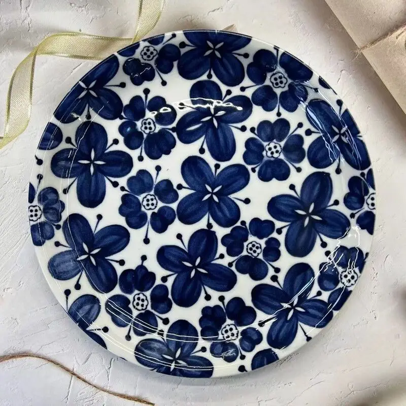 Japanese-style ceramic tableware dinner plate ceramic underglaze color household