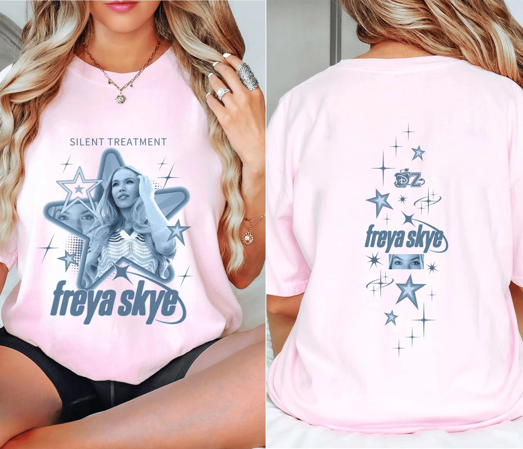 Freya Skye Silent Treatment Printed T-shirt Women's Spring/Summer Fashion Trend Pure Cotton Top Neutral Short Sleeve T-shirt