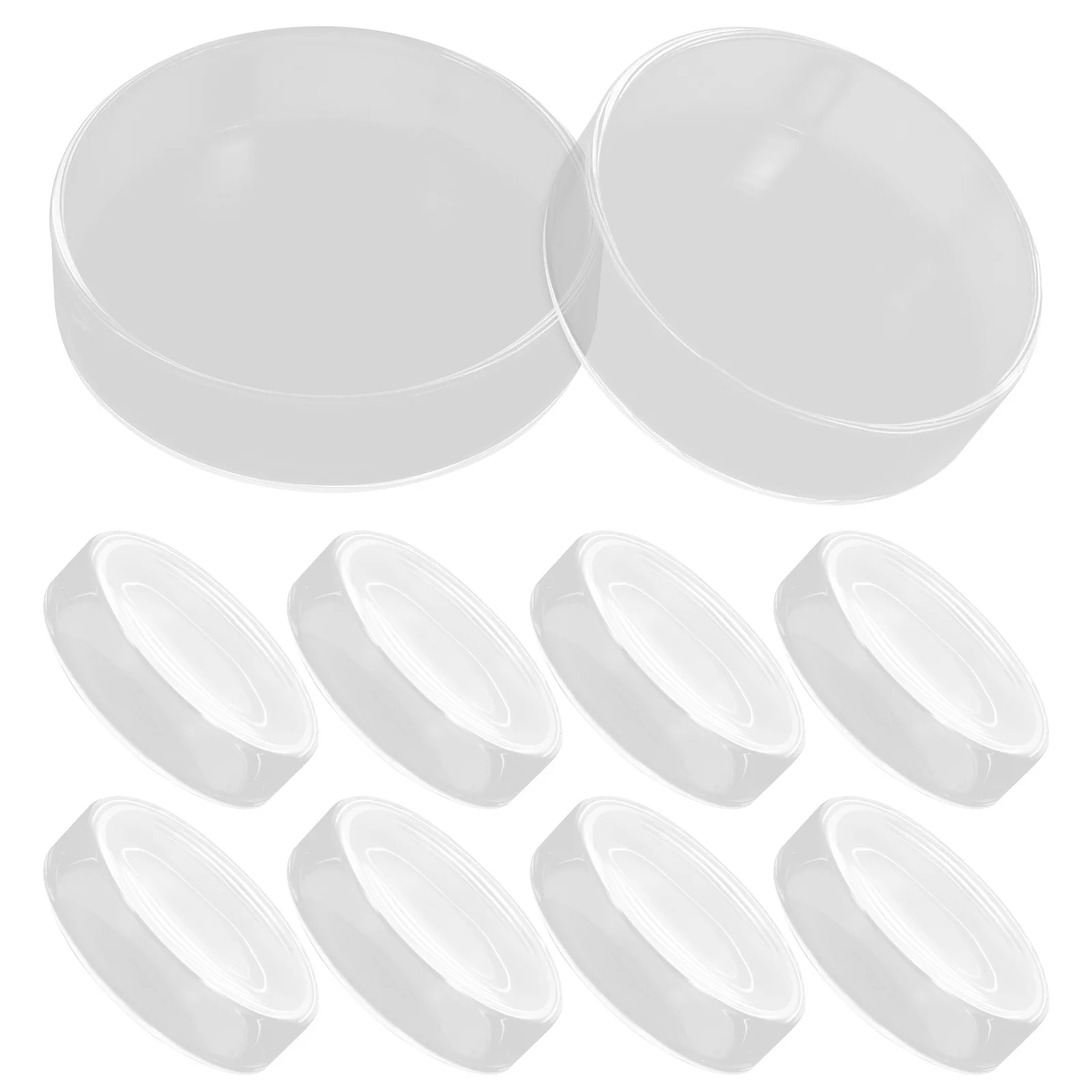 

10Pcs 60mm Lab Glass Petri Dishes Reusable High Temp Resistant Cell Tissue Culture Microbiological Experiments