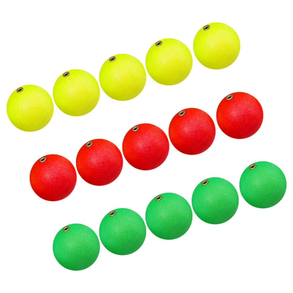 

15Pcs Fishing Buoys High Visibility Foams Fishing Floats Bobber Fishing Equipment Floating Ball Fishing Supplies