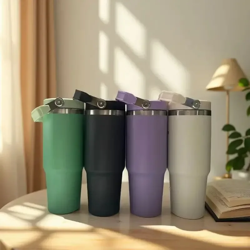 887ML Stainless Steel Thermal Water Bottle Keeps Cold and Heat Thermal Mug Portable Tumbler Vacuum Flask Car Insulated Cup