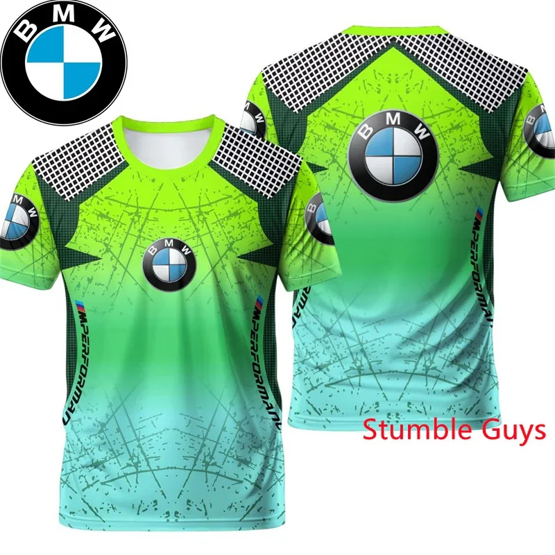 

Summer Men's BMW M Power Short Sleeve T-shirt Sports Motorcycle Racing Minimalist Simple Easy-Match Casual Wear