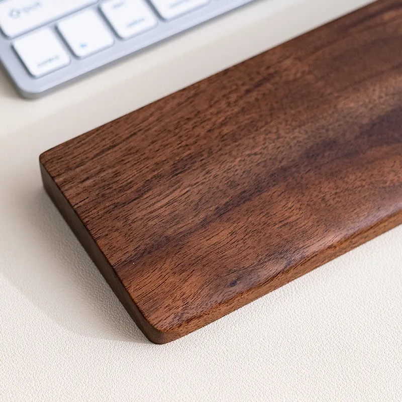 Walnut Wood Palm Rest Custom Soild Wood Mouse Rest Mechanical Keyboard Wrist Rest Accessories AntiSlip Stickers WoodenPalm Stree