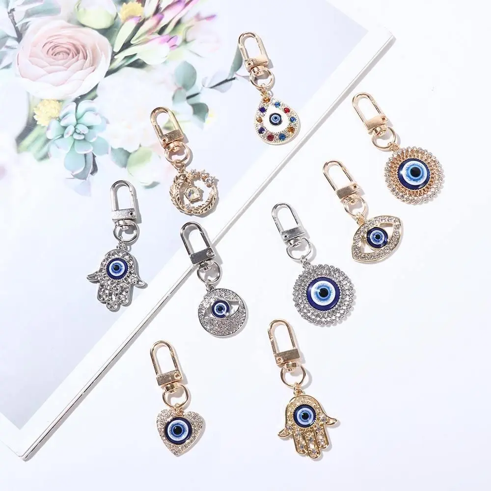 Holder Evil Eye Key Chain Car Accessories Cartoon Car Keyring Amulet Hamsa Hand Keyring Buddha Hand Keychains Evil Eye Keychain