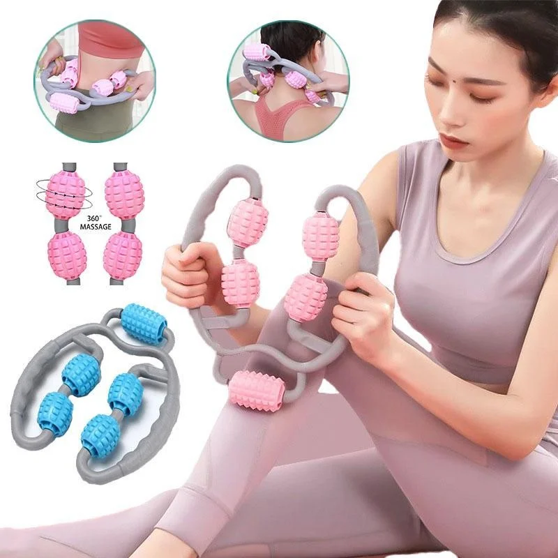 

5/12 Wheel Leg Muscle Massage Roller Yoga Fitness Relaxation Massager Leg Body Slimming Tools for Home Use Gift for Women