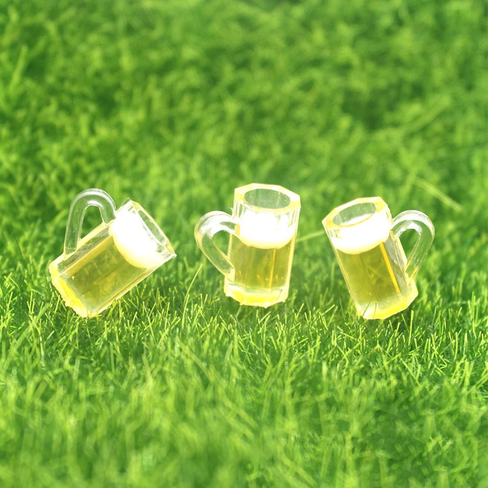 20 stuks pluche bierglas ornamenten mini mokken model micro landschap decor accessoires huis miniatuur reizen