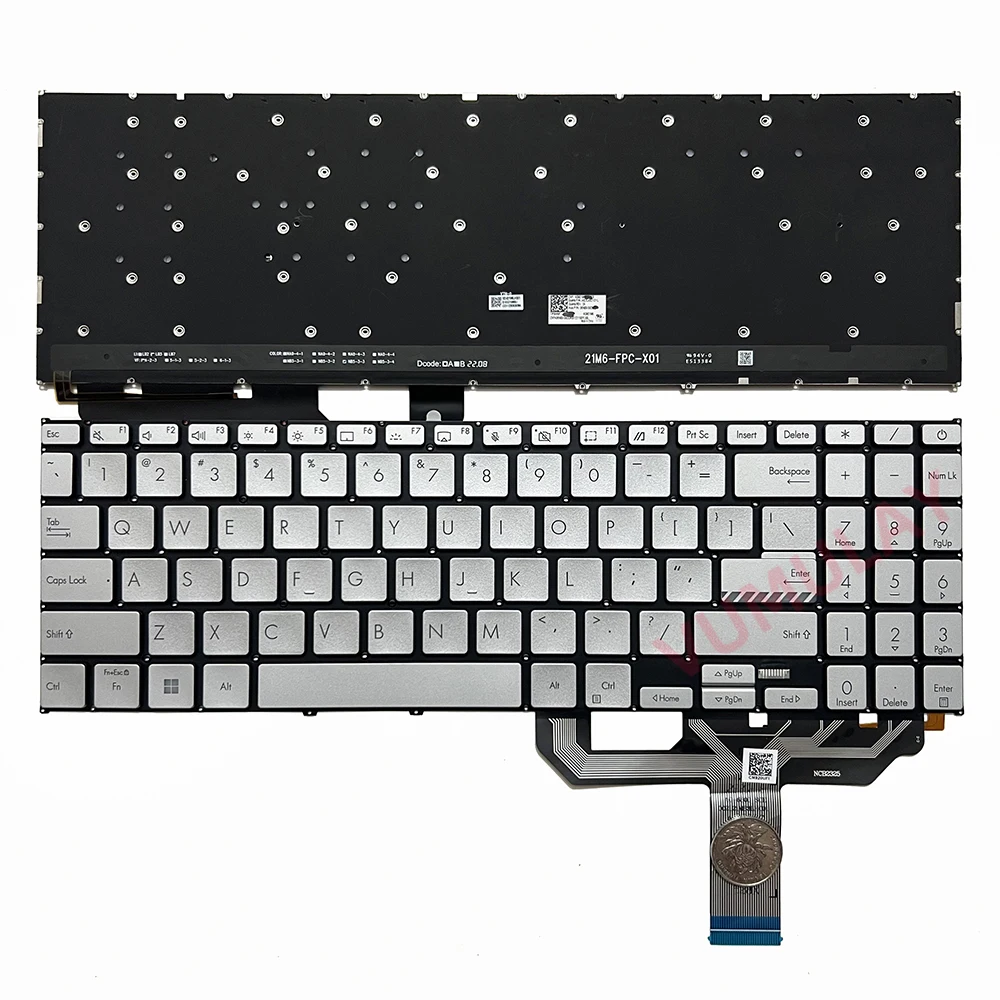 Klawiatura USA/RU/rosyjski dla ASUS Vivobook X1603 X1603Z X1603ZA M1603 M1603Q M1603QA F1603 F1603ZA D1603 D1603QA M1503 M1503Q X1502 X1502Z X1502ZA