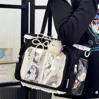New Y2K Cute Japanese Ita Bag Lolita Girl Transparent Shoulder Tote Bag Large Capacity Crossbody Casual Bag DIY Display Handbags - Image 3