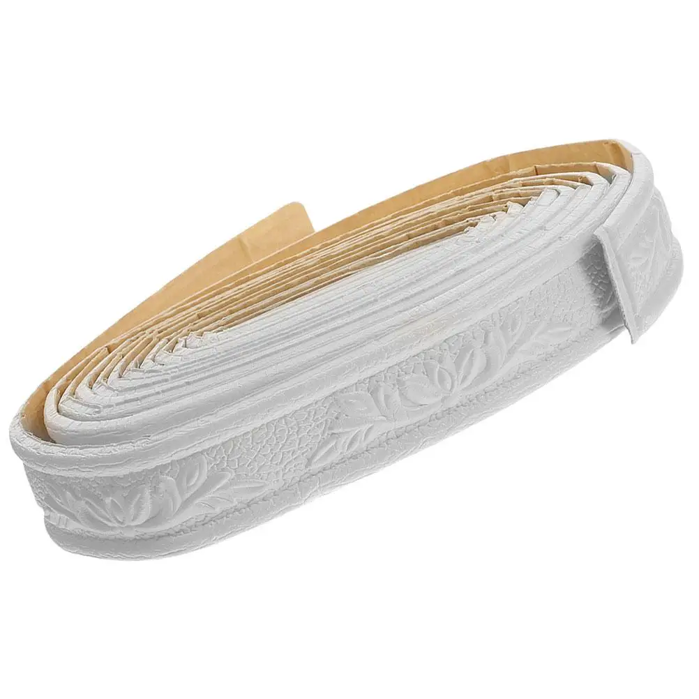 

2 Rolls White Waistline Sticker Self Adhesive Edging Self Adhesive Edging Trim Trim Tile Molding Ceiling Line Decorative Strip