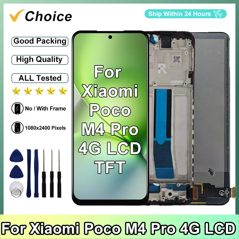 TFT LCD For Xiaomi Poco M4 Pro 4G Display 2201117PI 2201117PG Touch Screen Digitizer Assembly Replacement For Poco M4 Pro LCD