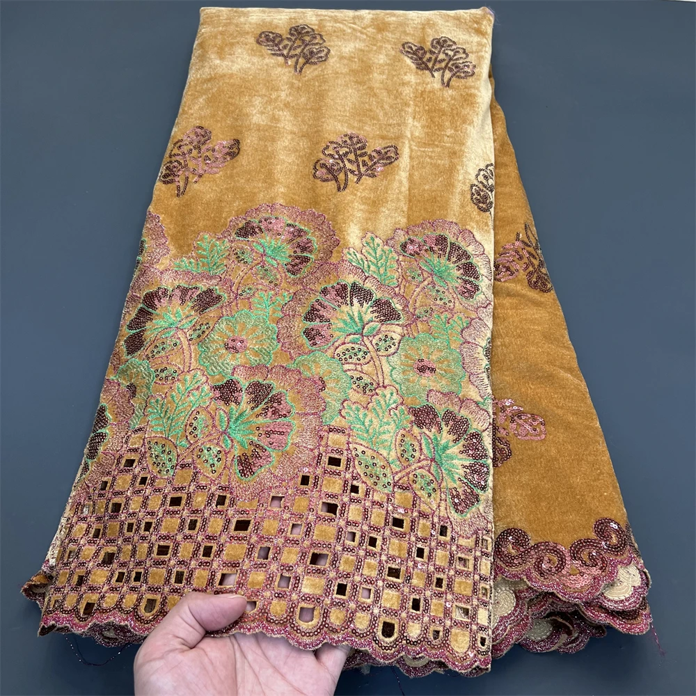 

African Nigerian Tulle Lace Fabric,High Quality,Sequins EmbroideryBeaded, French GuipureWedding Party Dress, 5Yards, 2025