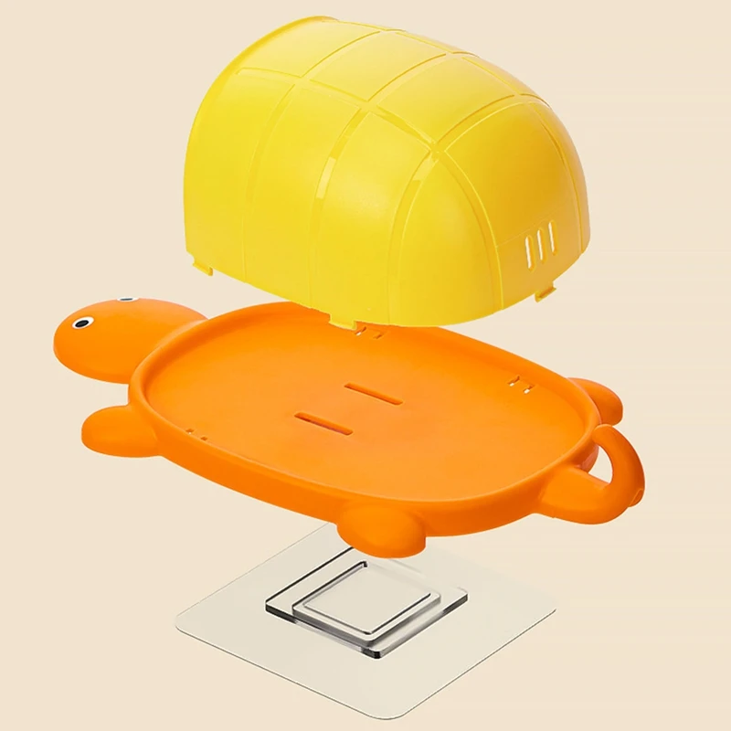 3PCS Cute Turtle Design Storage Rack Toothbrush Holder Cartoon Bathroom Storage Organizer Toothbrush Storage Rack