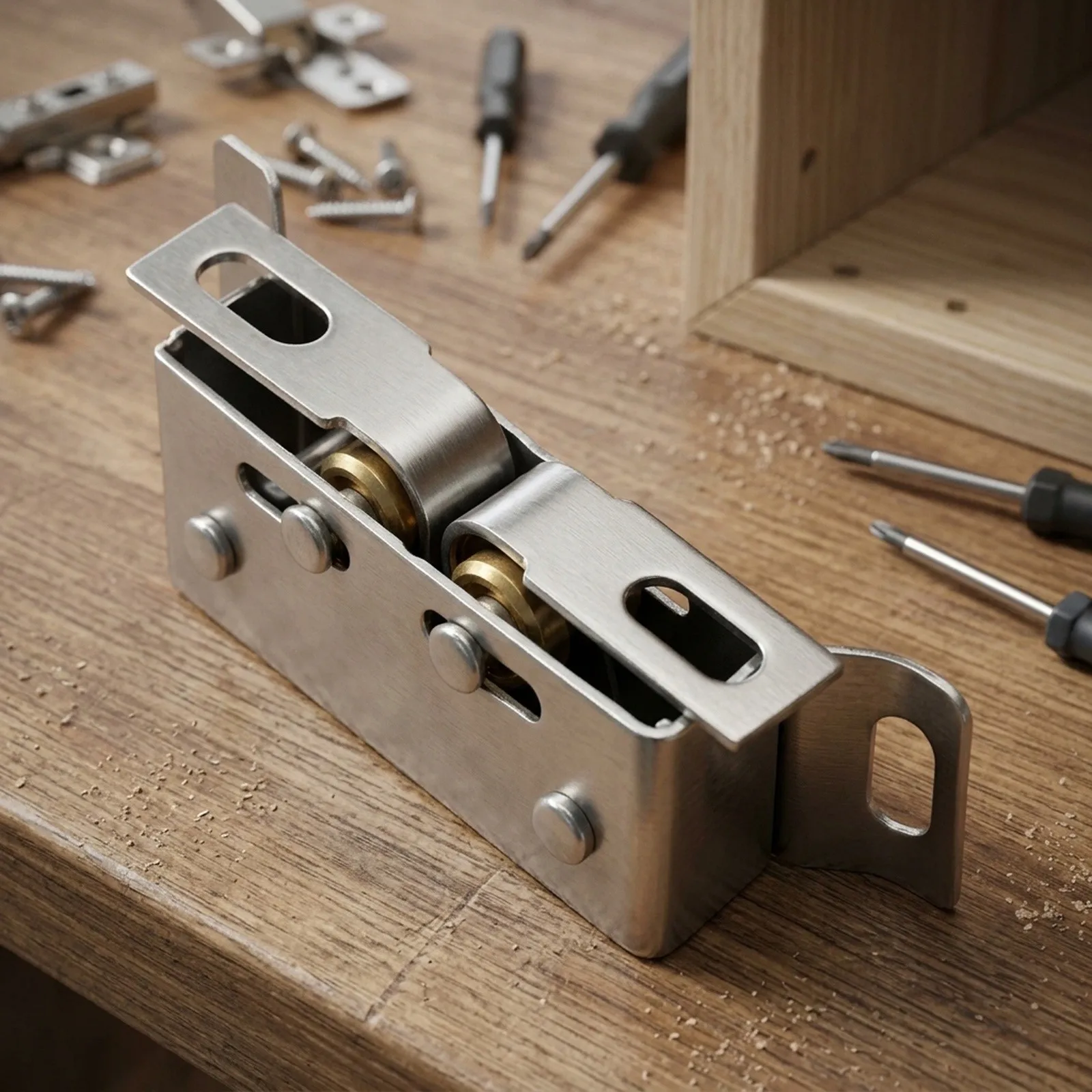 Cabinet Catches Door Close Latch Double Roller Catch Hardware Magnetic Silver Boats Keep Light Doors Securely Shut
