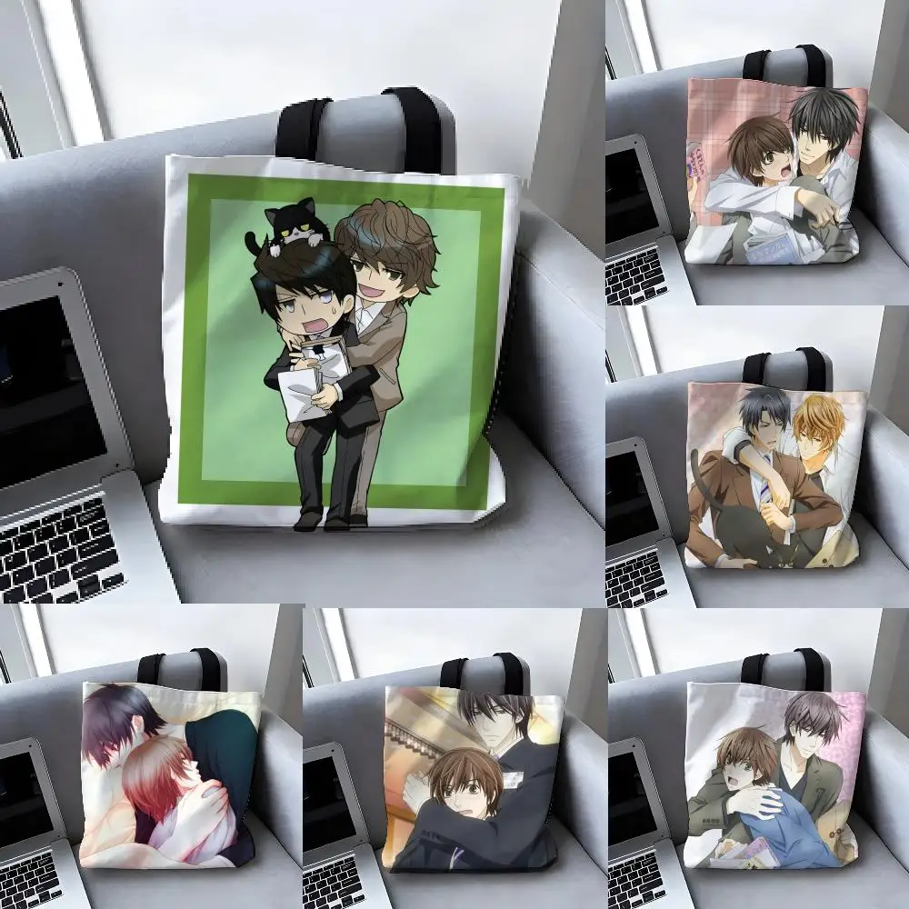 Bolsos Gay Love Comic Anime S-Sekaiichi Hatsukoi, bolso de lona versátil de gran capacidad, bolso de mano informal y versátil para mujer