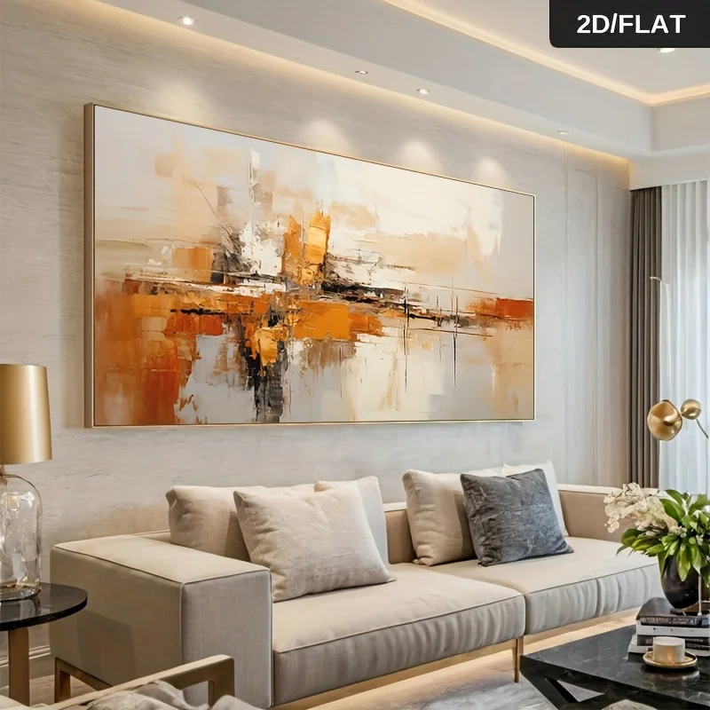 Frameless Modern Abstract Wall Art , Featuring a Neutral Minimalist Design, Suitable for Decorating Spaces Like Living Rooms, Ki