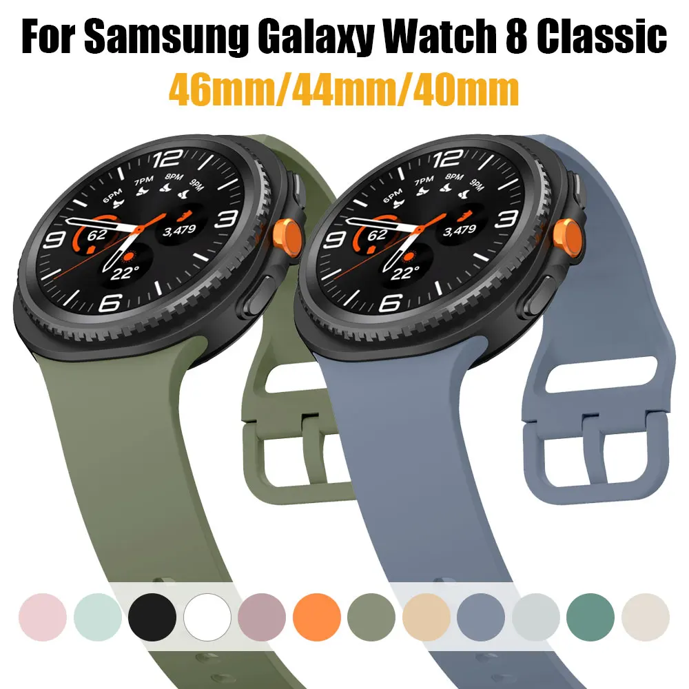 Ersetzen Sie das Silikonarmband für das Samsung Galaxy Watch 8 Classic 46 mm Smartwatch-Zubehör für Galaxy Watch 8 40 mm 44 mm. Ersetzen Sie das Armband