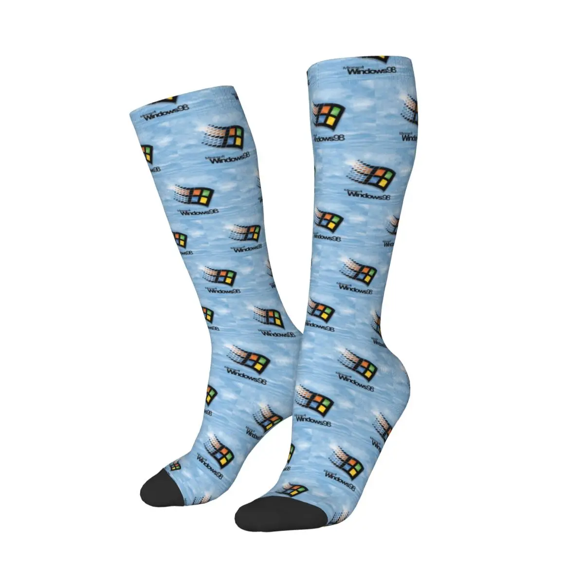 Windows 98 Start Screen Socks Harajuku Stockings All Season Long Socks Accessories for Unisex Birthday Present