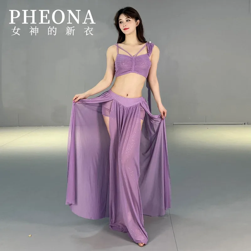 

Customized Belly Dance Dress Original Design Beginner Practice Dress Simple Performance Costumes T012