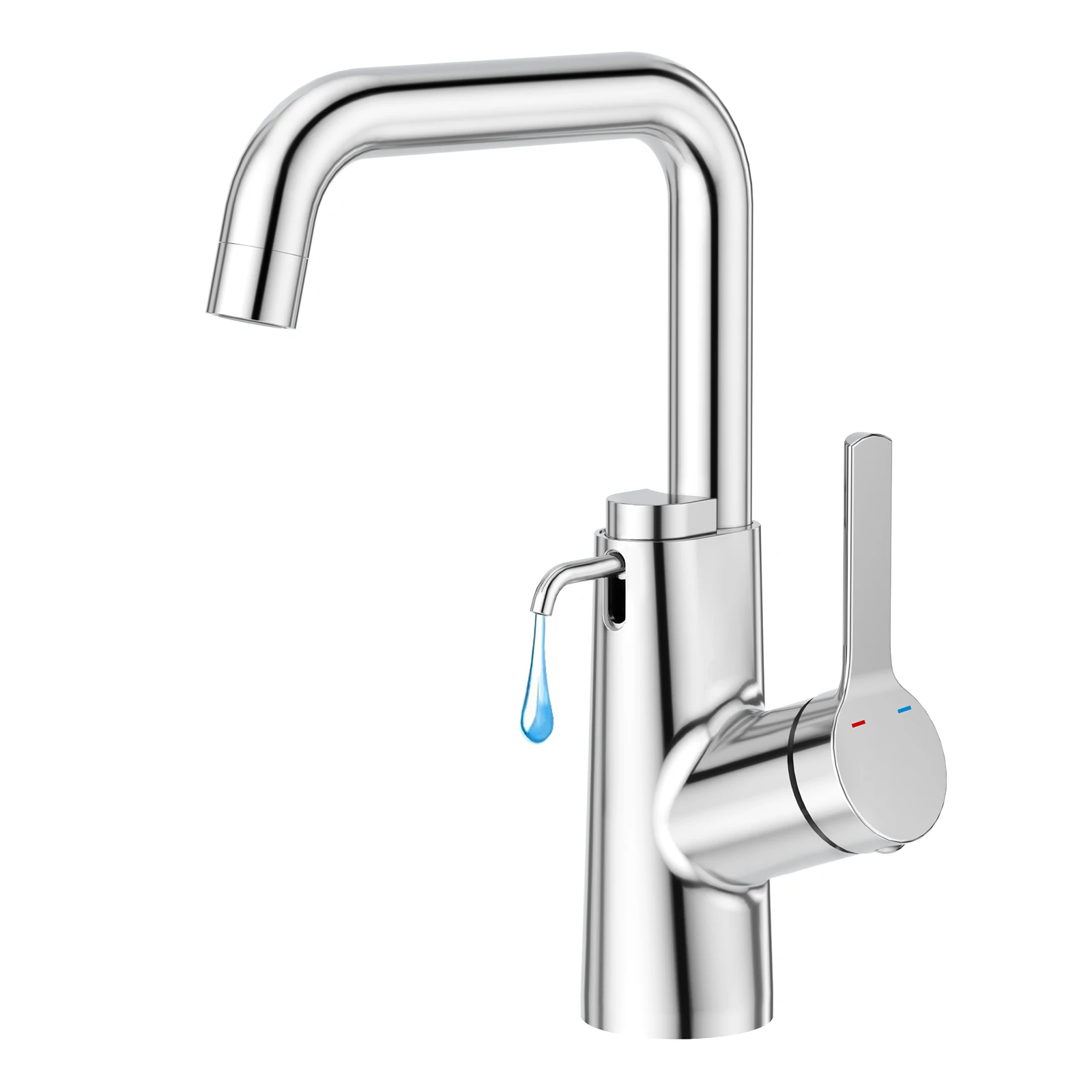 

304 Single Lever Bar Sink Faucet With Built-in Soap Dispenser Bathroom Basin Faucet Mixer Tap With Soap Dispenser Set