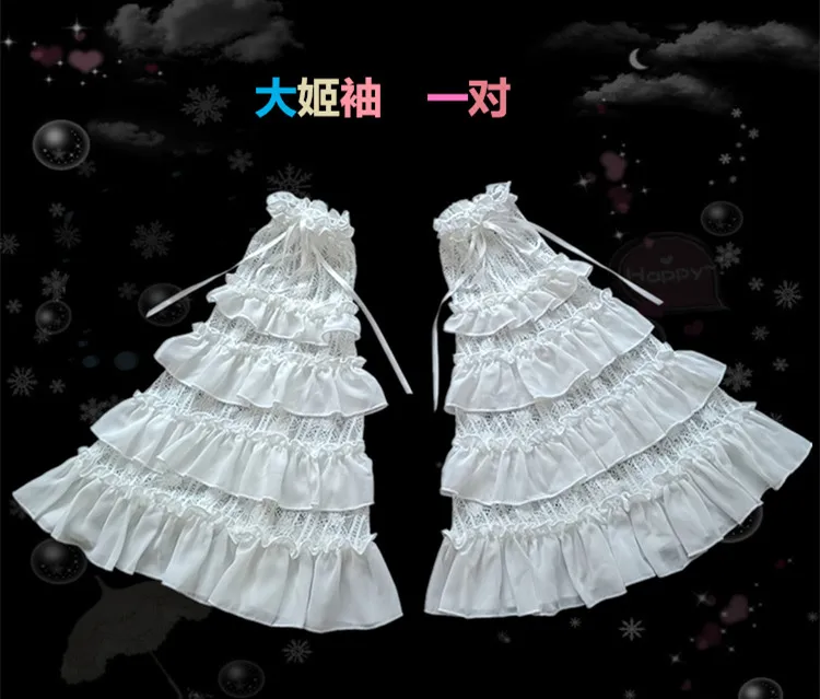 Robe victorienne blanche en dentelle pour filles, accessoires gothiques, style rétro, robe kawaii