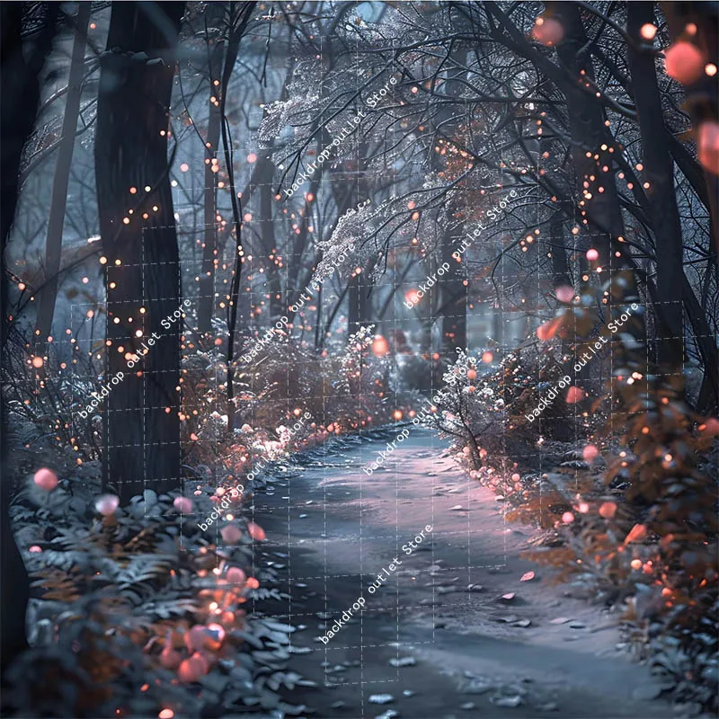 Mehofond 눈 숲 사진 배경 웨딩 풍경 장식 Photozone 생일 파티 초상화 배경