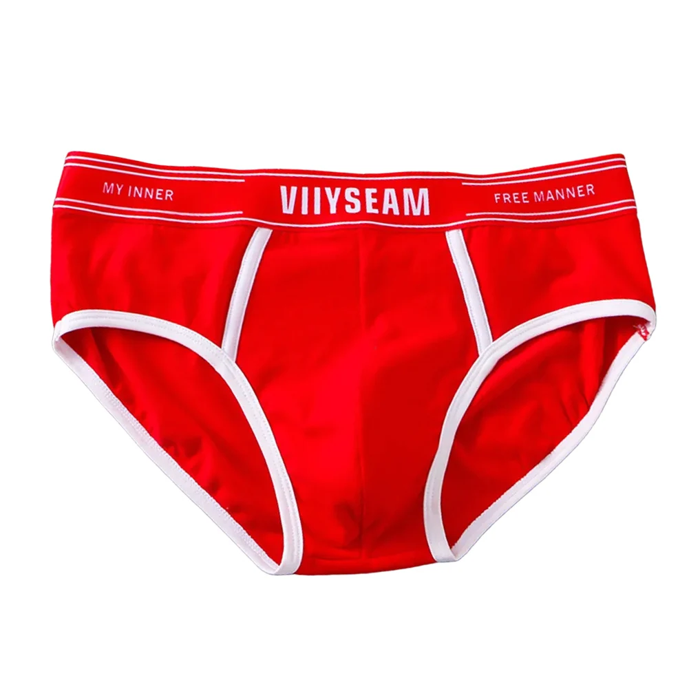 

1pc Men Solid Cotton Soft Brief Underwear Sport Simple Breathable Panties M-2XL Underpants Men Brief Sexy Panties