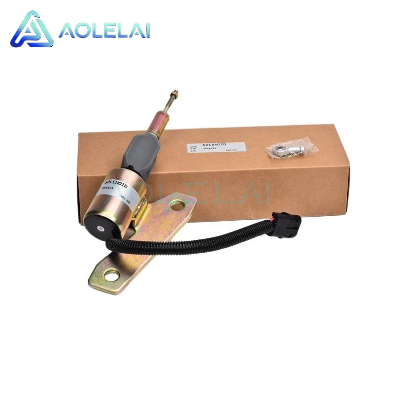Excavator Parts 3991625 3991624 For Hyundai R130-5 R 140 160 210 Fuel stop Solenoid shutoff Valve 6BT 5.9 4BT 3.9