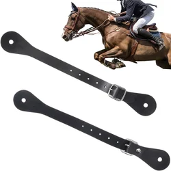 2 Pcs Leather Spur Straps Single Ply Spur Straps Western Man Woman Adjustable Boot Straps for Straps Riding Leather Spur Straps