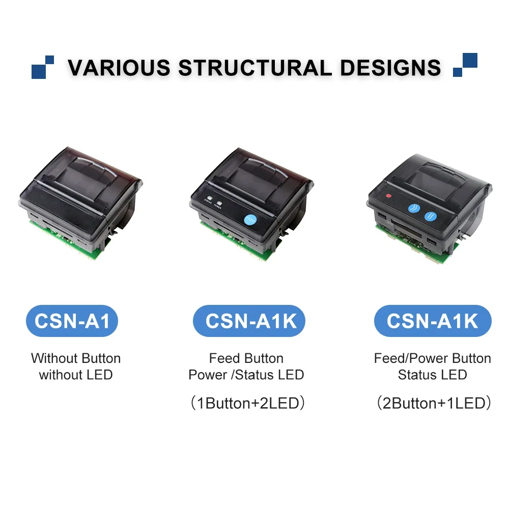 Cheap 58mm  CSN-A1K thermal mini panel receipt printer with best price for measureing equipment